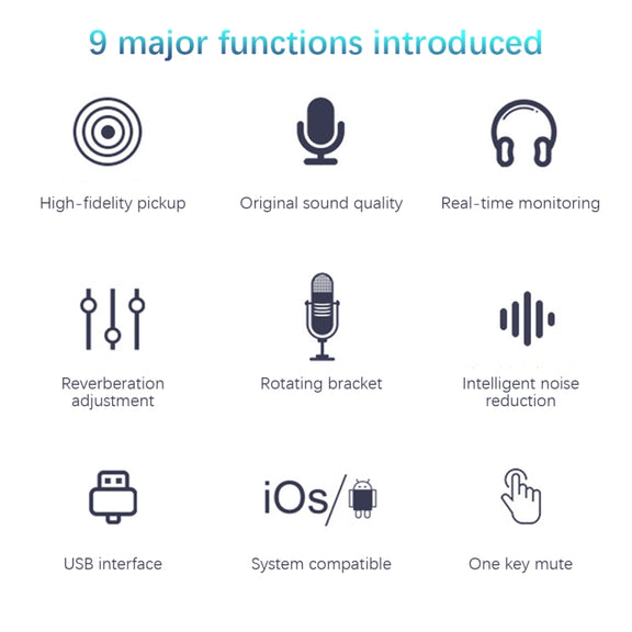 BM-86 USB Condenser Microphone Voice Recording Computer Microphone Live Broadcast Equipment Set, Specification: Cantilever Bracket Set