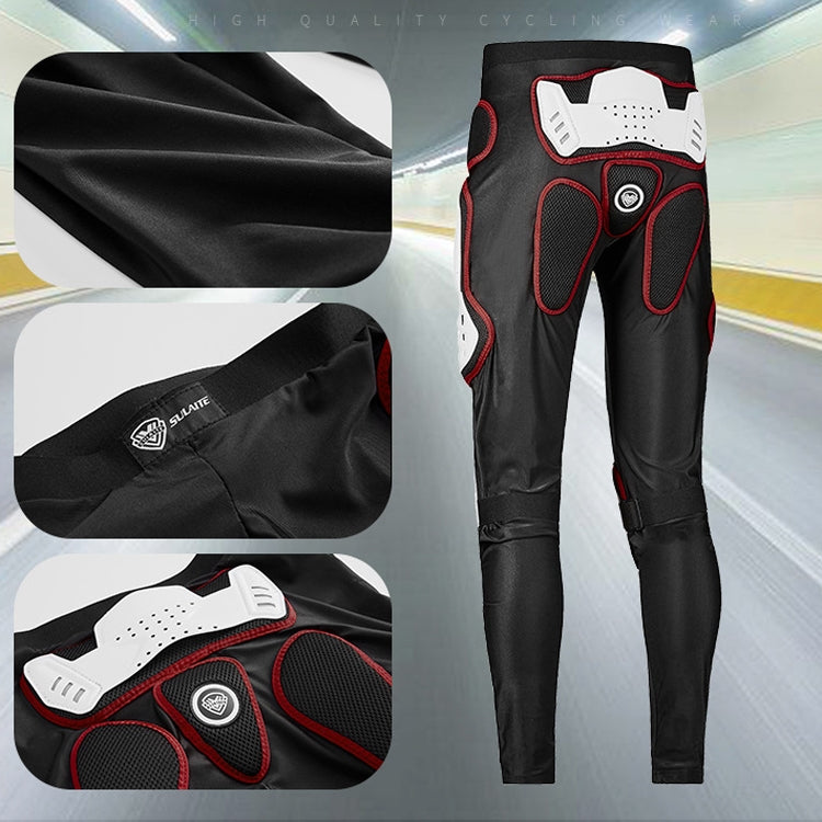 SULAITE Motorcycle Cross-Country Riding Trousers Protective Hip Pants, Specification: S(Black)