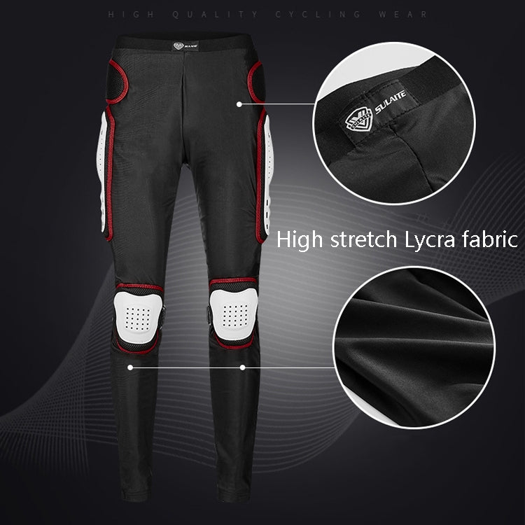SULAITE Motorcycle Cross-Country Riding Trousers Protective Hip Pants, Specification: M(Black)