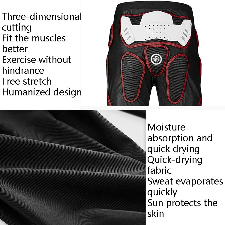 SULAITE Motorcycle Cross-Country Riding Trousers Protective Hip Pants, Specification: L(Red)