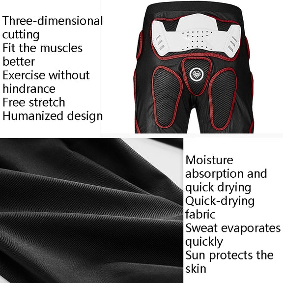 SULAITE Motorcycle Cross-Country Riding Trousers Protective Hip Pants, Specification: L(Red)