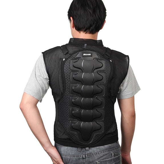 SULAITE GT-032 Motorcycle Racing Sleeveless Riding Protective Clothing, Specification: M(Black)