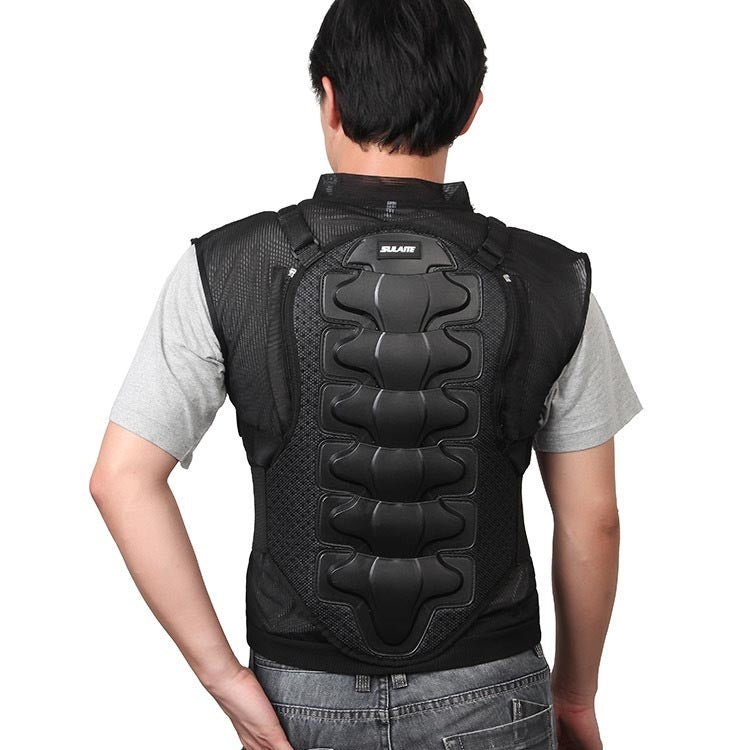 SULAITE GT-032 Motorcycle Racing Sleeveless Riding Protective Clothing, Specification: M(Black)