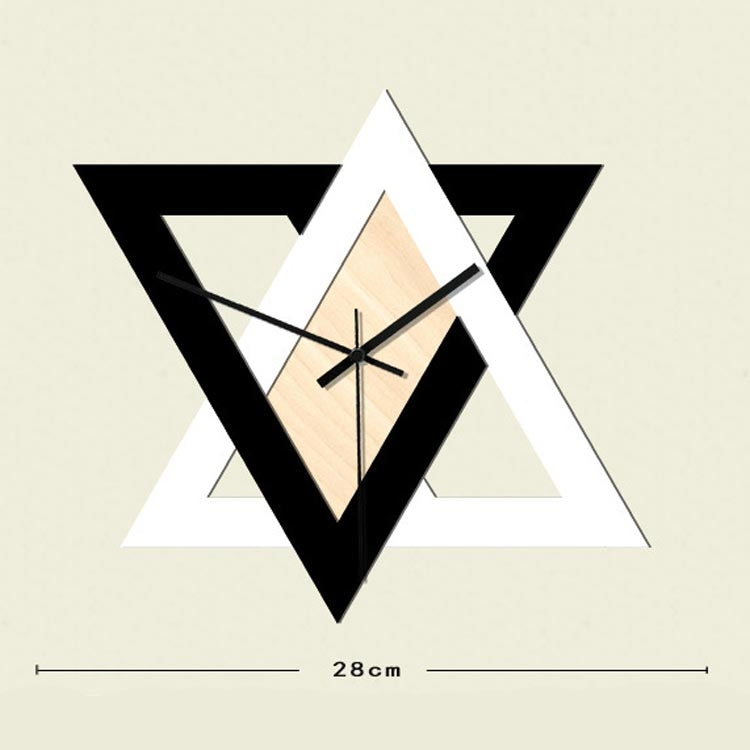 Personality Creative Wall Clock Retro Silent Minimalist Decorative Clock(Black and White)