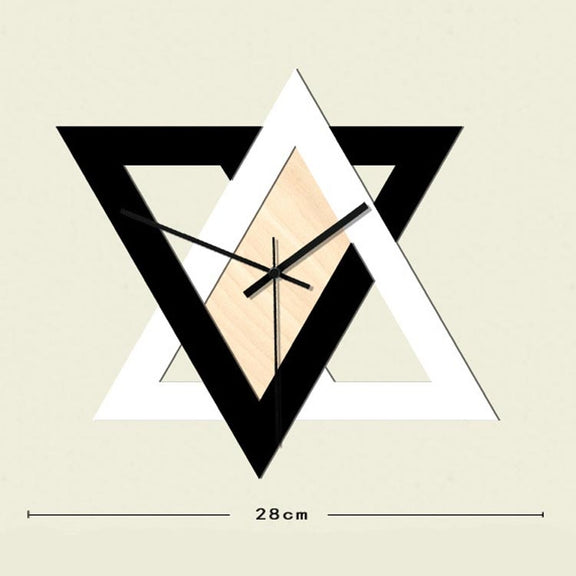 Personality Creative Wall Clock Retro Silent Minimalist Decorative Clock(Black and White)