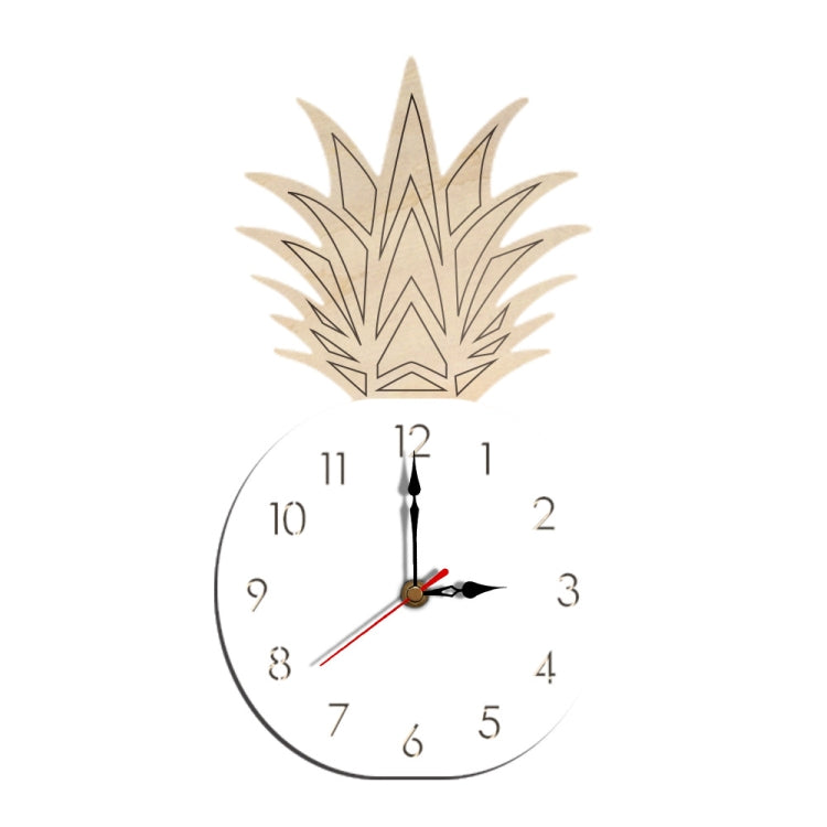 Fruit Personality Mute Wall Clock Acrylic Children Decoration Clock(D White)