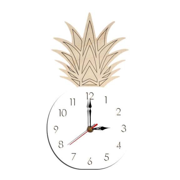 Fruit Personality Mute Wall Clock Acrylic Children Decoration Clock(D White)