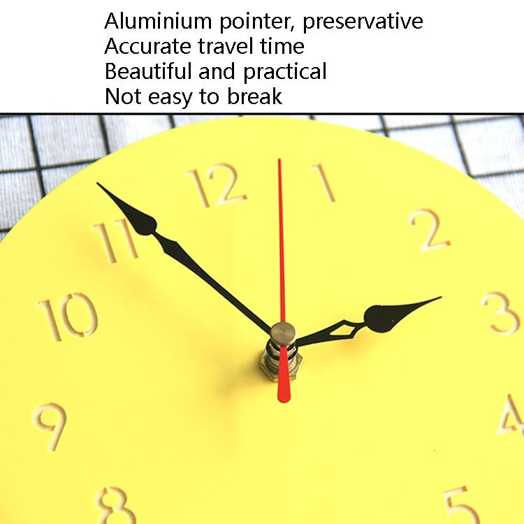 Fruit Personality Mute Wall Clock Acrylic Children Decoration Clock(C Black)