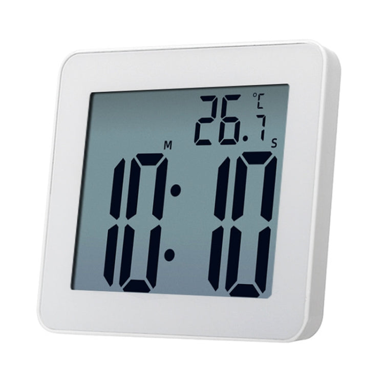 Water-resistant Wall Clock LCD Bathroom Clock Kitchen Electronic Alarm Clock