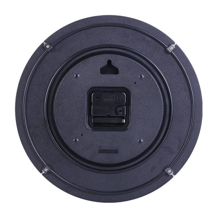 Simple Retro Imitation Wood Grain Three-dimensional Digital Round Wall Clock
