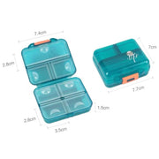 Mizi Small Pill Box Portable Dispensing Medicines Boxes, Colour: 7 Grid (Grey)