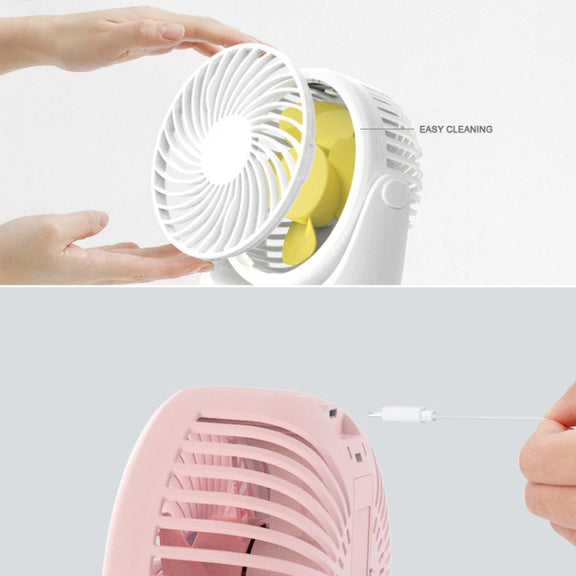 JD-Q1 Office Student Dormitory Mini Silent USB Fan(Pink)