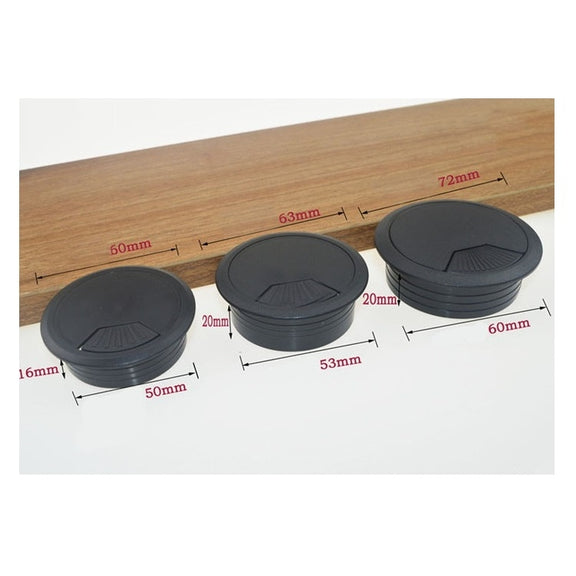 20 PCS ABS Plastic Round Cable Box Computer Desk Cable Hole Cover, Specification:  50mm (White)