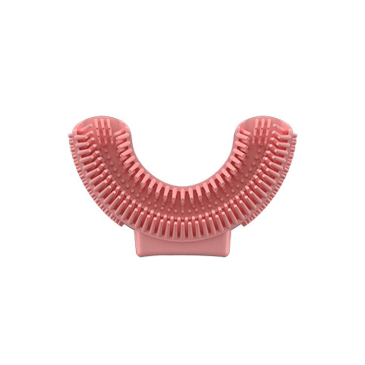 Silicone U-Shaped Replaceable Brush Head 2-8 Years Old Oral Electric Toothbrush Head(Pink)