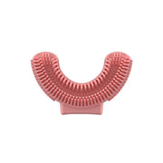 Silicone U-Shaped Replaceable Brush Head 2-8 Years Old Oral Electric Toothbrush Head(Pink)