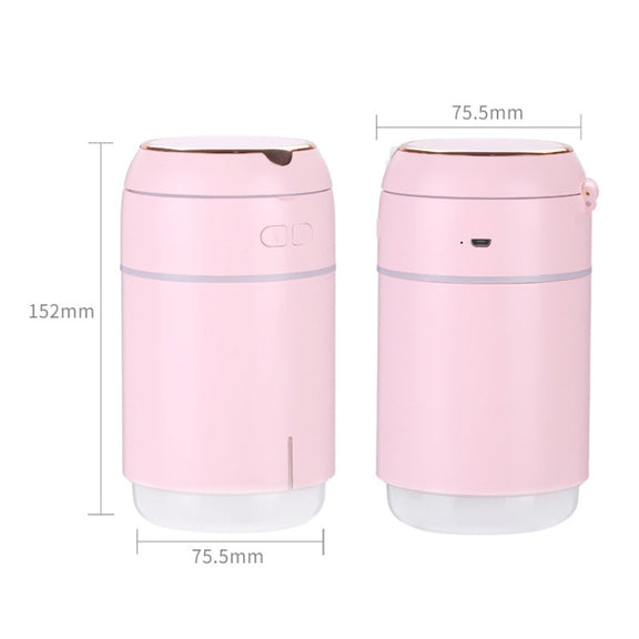 K005 Portable Hydrating LED Fill Light Makeup Mirror USB Mini Humidifier(Pink)