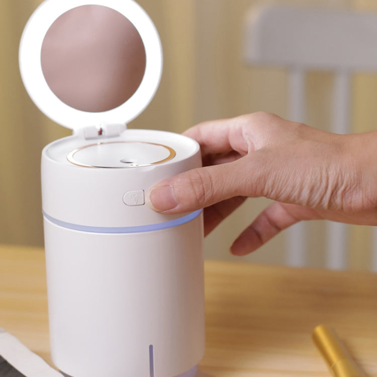 K005 Portable Hydrating LED Fill Light Makeup Mirror USB Mini Humidifier(Blue)