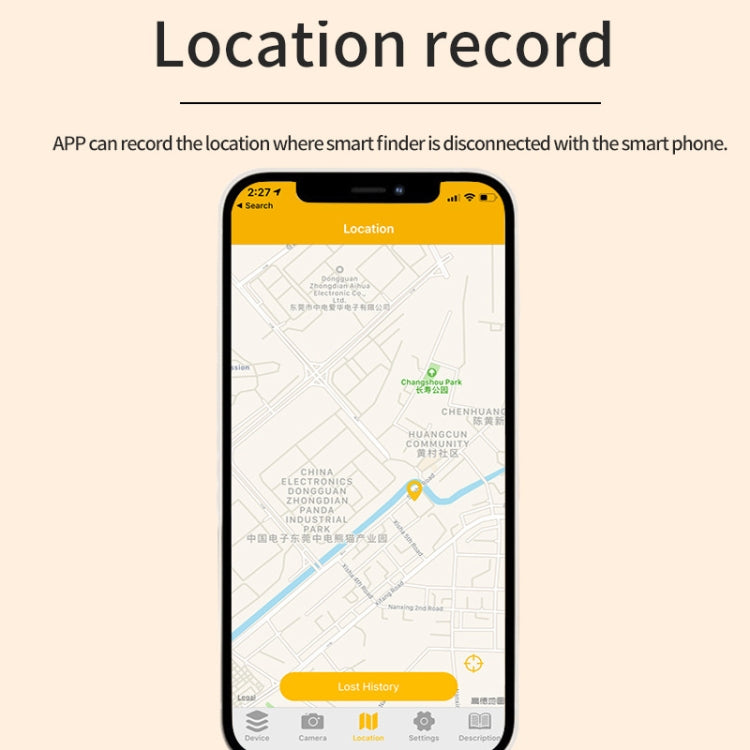 HYC-S9 2 PCS Round Bluetooth Object Finder Mobile Phone Tracking Locator Anti-Lost Two-Way Alarm(White)