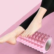 3 in 1 Eva Foam Roller Hollow Muscle Relaxation Roller Yoga Column Set, Length:  45cm (Blue Wolf Tooth)