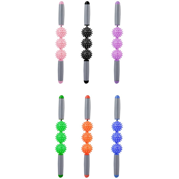 3 in 1 Eva Foam Roller Hollow Muscle Relaxation Roller Yoga Column Set, Length:  45cm (Orange Crescent)