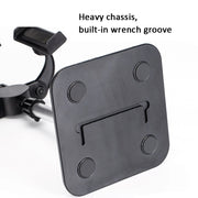 Telescopic Adjustment Live Frame Desktop Tablet Mobile Phone Bracket, Specification: K07 Three-seat With Fill Light  (Black)