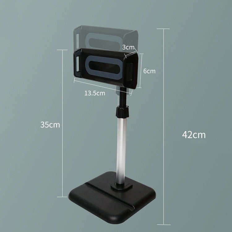 Telescopic Adjustment Live Frame Desktop Tablet Mobile Phone Bracket, Specification: K05 Flat Plate  (White Gray)