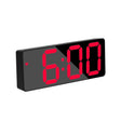 Mirror Bedside Alarm Clock Battery Plug-In Dual-Purpose LED Clock, Colour: Rectangle Black Shell (Black Surface Red light) - Alarm Clocks by PMc TechLife | Online Shopping South Africa | PMc TechLife | Buy Now Pay Later Mobicred