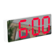 Mirror Bedside Alarm Clock Battery Plug-In Dual-Purpose LED Clock, Colour: Rectangular White Shell (Mirror Red Light) - Alarm Clocks by PMc TechLife | Online Shopping South Africa | PMc TechLife | Buy Now Pay Later Mobicred