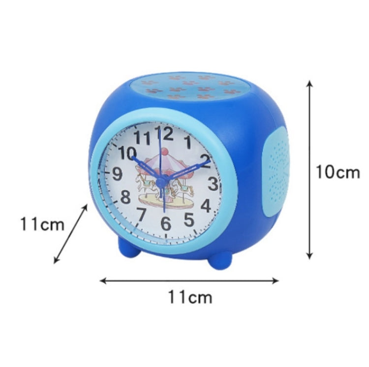 Children Romantic Starry Sky Projection Music Pointer Alarm Clock(Blue)