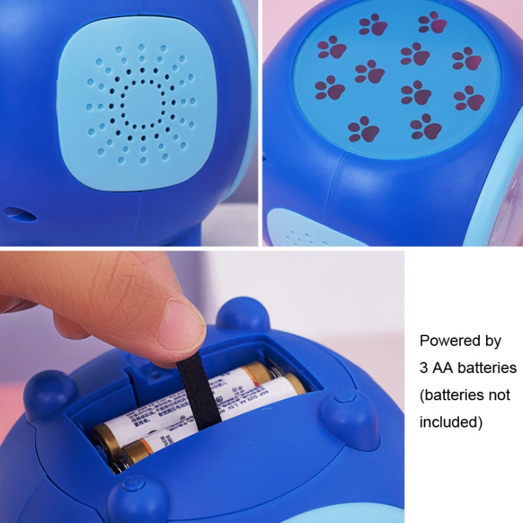 Children Romantic Starry Sky Projection Music Pointer Alarm Clock(Blue)