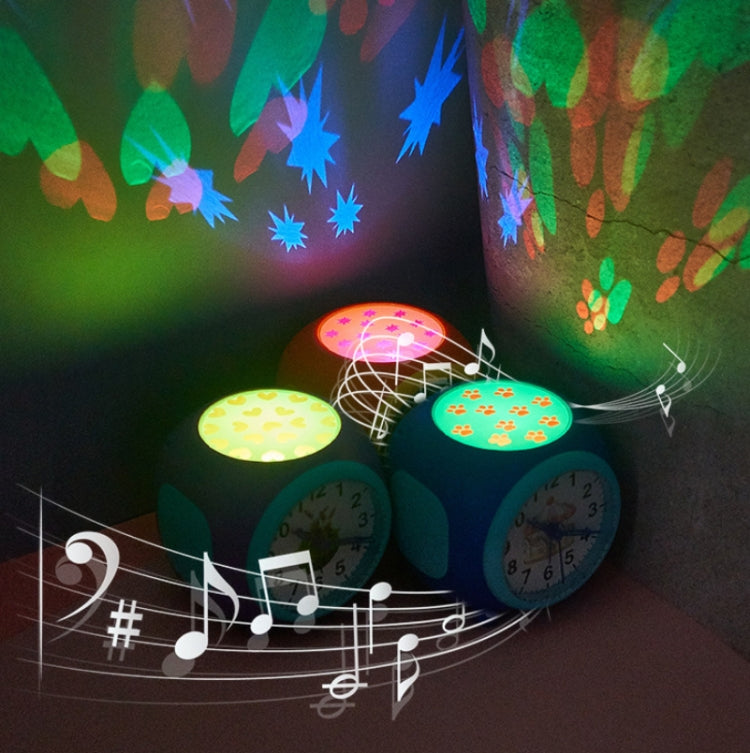 Children Romantic Starry Sky Projection Music Pointer Alarm Clock(Blue)