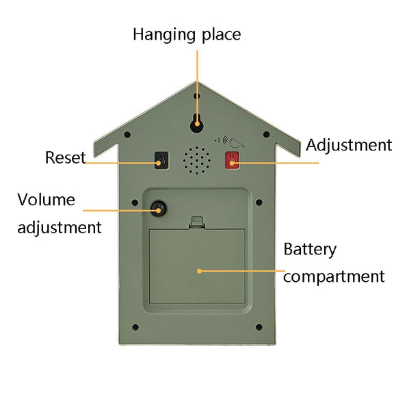 T60 Cuckoo Clock The Bird Reports On The Hour Clock, Colour: White