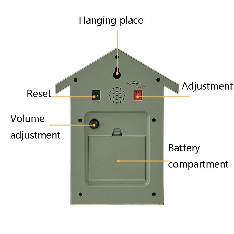 T60 Cuckoo Clock The Bird Reports On The Hour Clock, Colour: Gray Top