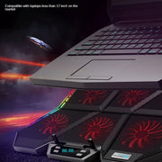 COOLCOLD RGB Notebook Radiator Six Fan Adjustable Laptop Cooling Base 5V Touch 12 Symphony Version