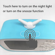 G179 Retro TV Alarm Clock Student Dormitory Bed Electronic Clock(White English Version)