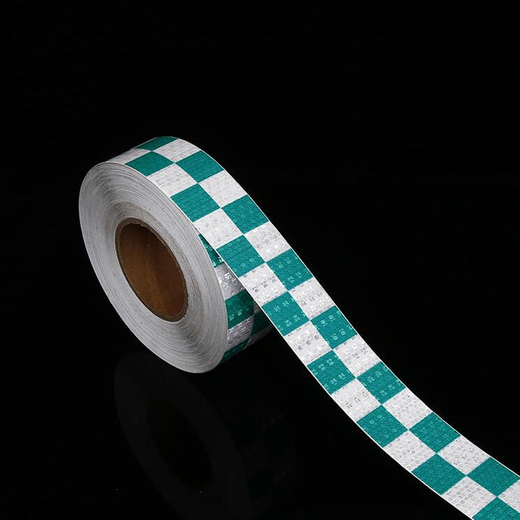 PVC Lattice Reflective Belt Generic Film Traffic Safety Facilities Anti-Collision Warning Stickers(Black Dreen)
