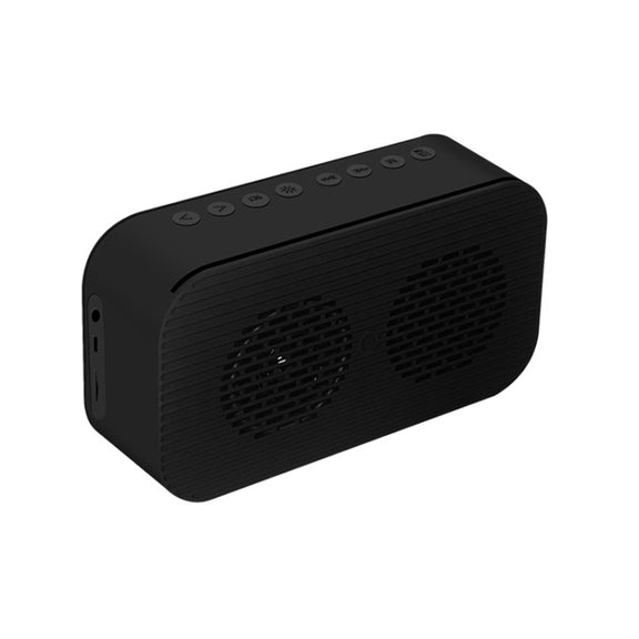 FY101 Charging Bluetooth Speaker Radio Alarm Mirror Electronic Clock(White)