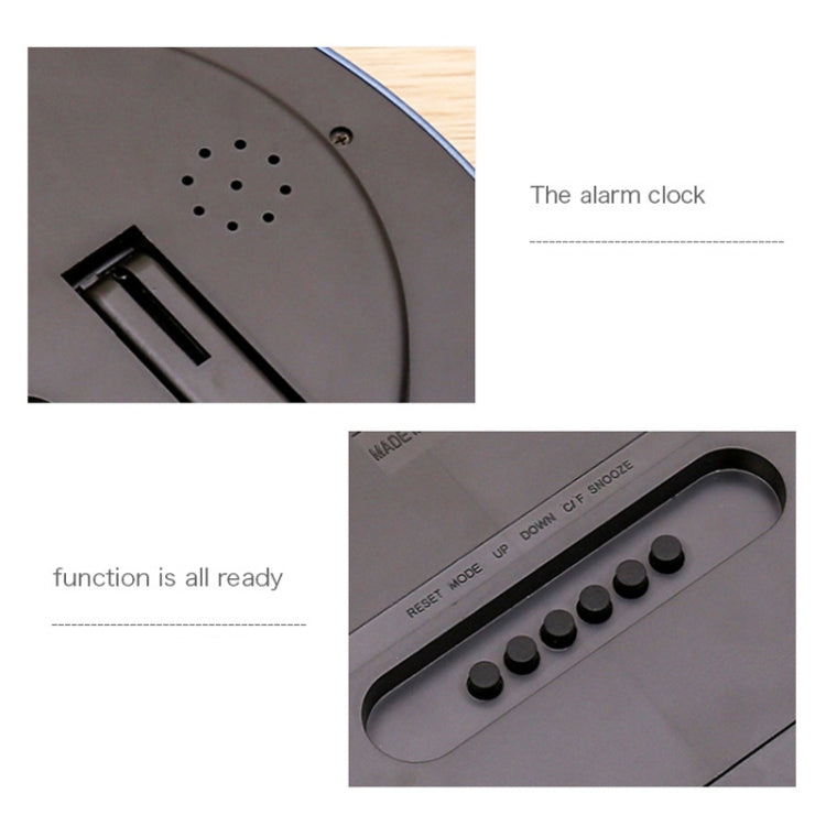 3883 Electronic Mute Wall Clock Electronic Living Room Wall Clock(White)