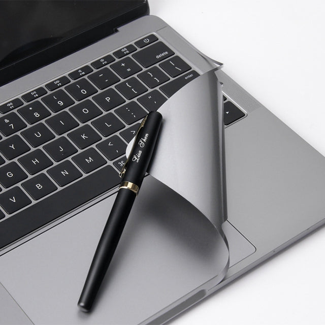 JRC 2 In 1 Full Support Sticker + Touchpad Film Computer Full Wrist Support Sticker Set For MacBook Air 13.3 A1932 (2018)(Deep Gray)