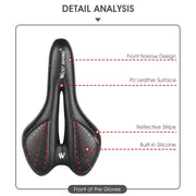 WEST BIKING YP0801086 Silicone Thickened Soft And Comfortable Bicycle Seat(Black)