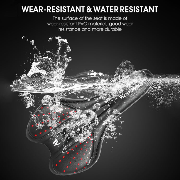 WEST BIKING YP0801086 Silicone Thickened Soft And Comfortable Bicycle Seat(Black)