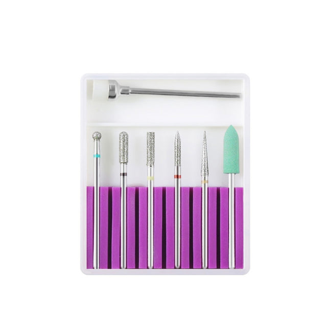 Nail Art Ceramic Tungsten Steel Alloy Grinding Heads Set Grinder Polishing Tool, Color Classification: GH-06