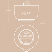 Multifunctional Voice-activated LED Light Shows Time Children Cartoon Cat Alarm Clock(Yellow)
