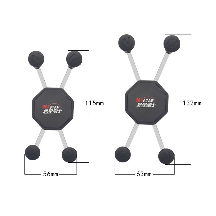 N-STAR N002 Motorcycle Bicycle Mobile Phone Bracket Riding Equipment(Small Tilted Head)
