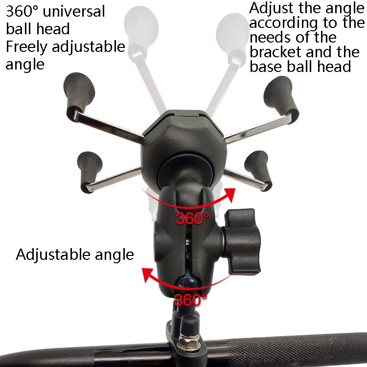 N-STAR N002 Motorcycle Bicycle Mobile Phone Bracket Riding Equipment(Large Tilted Head)