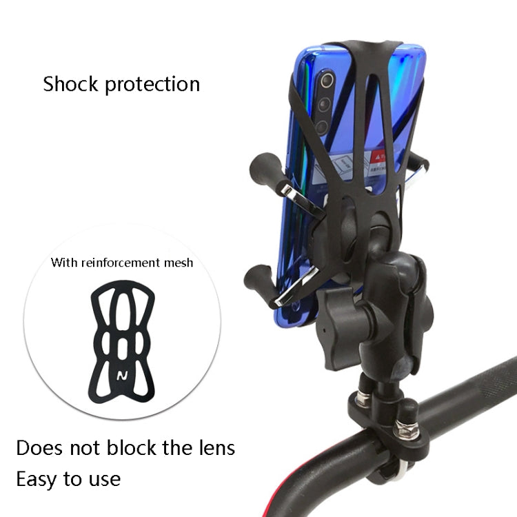 N-STAR N002 Motorcycle Bicycle Mobile Phone Bracket Riding Equipment(Large Tilted Head)