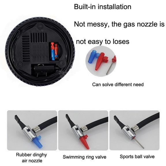 DC12V 12A Car Portable Air Pump Electric Car Tire Pump, Specification��� 19-cylinder Large Motor