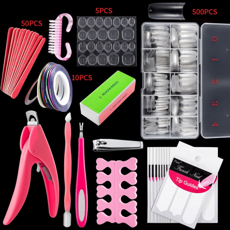 Manicure Tool  Set Fingernails Word Cut Set, Specification: Transparent French Large Set