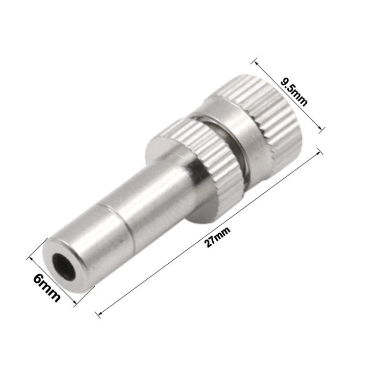 6mm Humidifying And Dedusting Cooling Atomizing Sprinkler Quick-Plug Fog Misting Nozzle, Model: 0.15mm