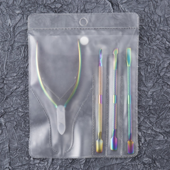 FABIYAN Stainless Steel Dead Skin Shear Steel Push Nail Art Tool Set, Specification:   Set 14